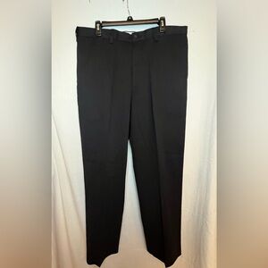 Classic Black premium Dress Khakis No iron Pants flat front, cotton, 38 W x 32 L